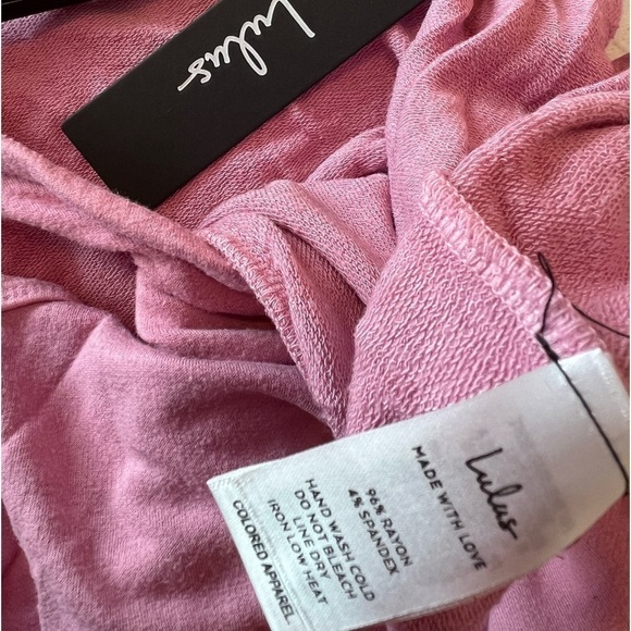 NWT Lulu's Pink Loungewear Jumpsuit with Tie Waist - Picture 13 of 14